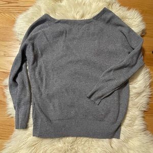 Scoop Neck Sweater with Cutout Back